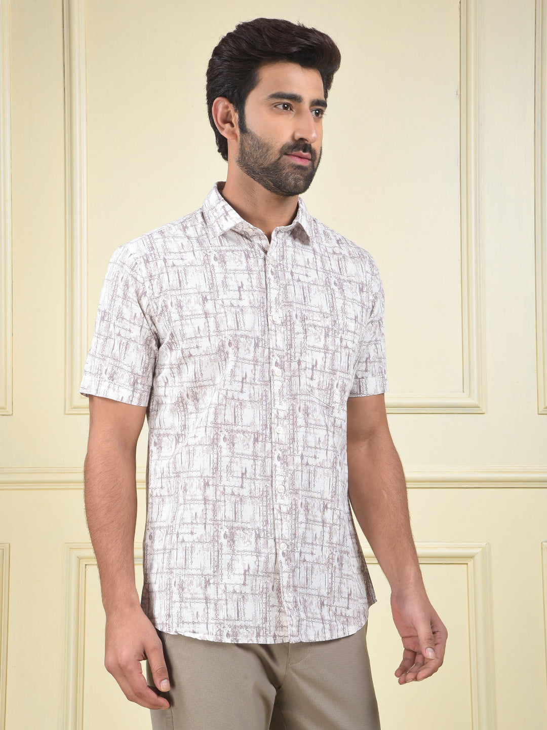 Pure Comfort Purple Printed Shirt