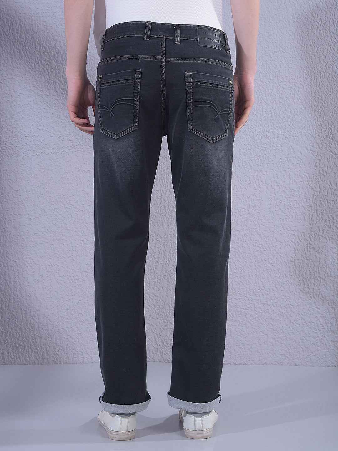Jet Black Straight Jeans