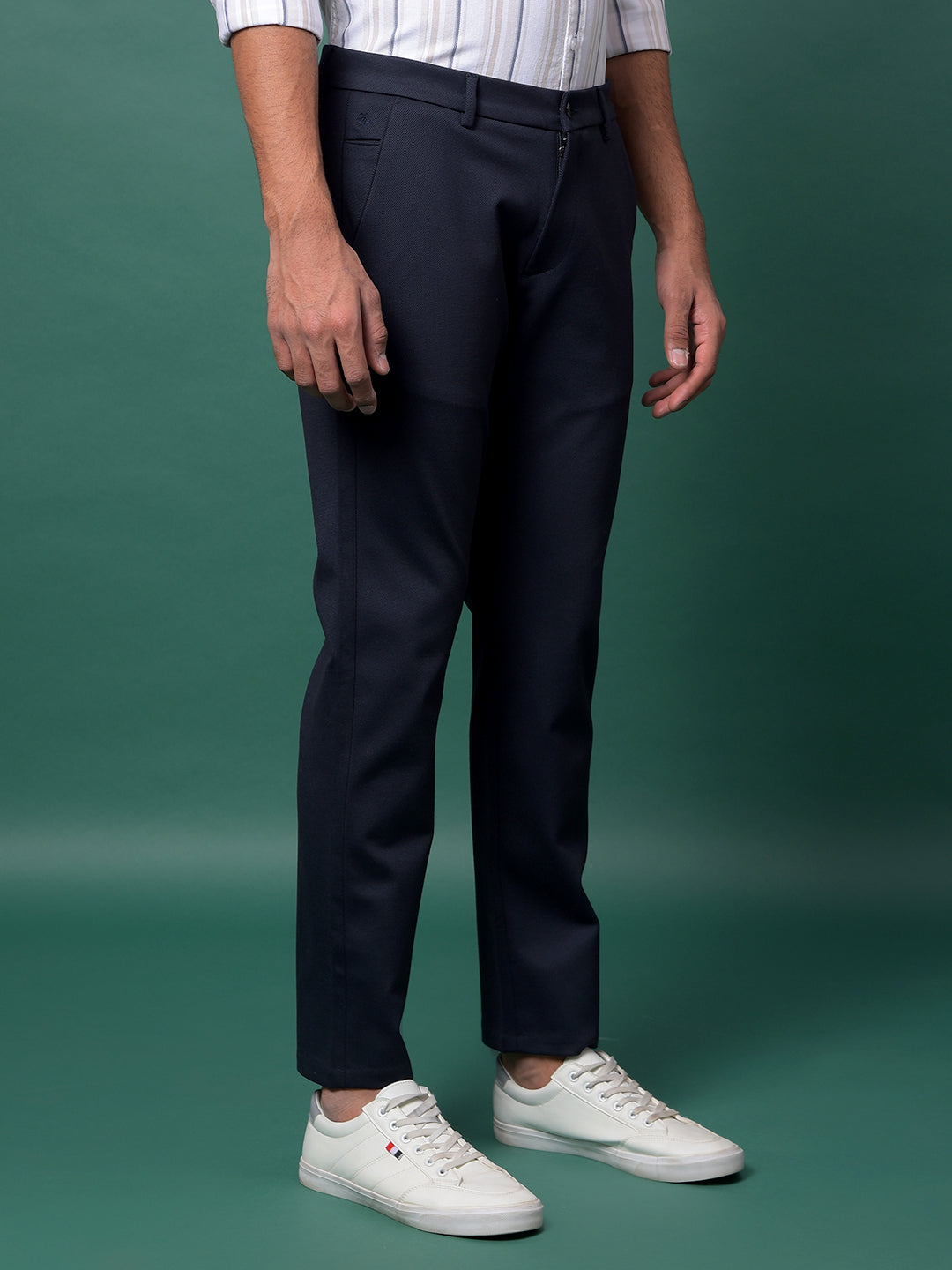 Navy Blue Knitted Trousers