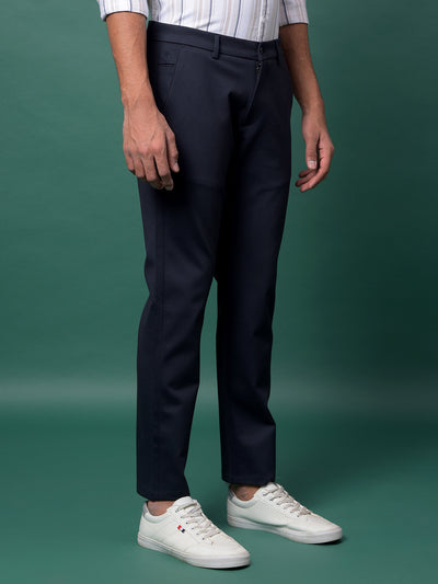 Navy Blue Knitted Trousers