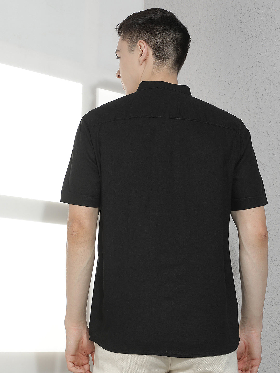 Classic Sleek Black Linen Kurta