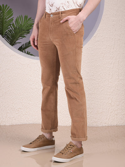 Brown Straight Corduroy Trousers