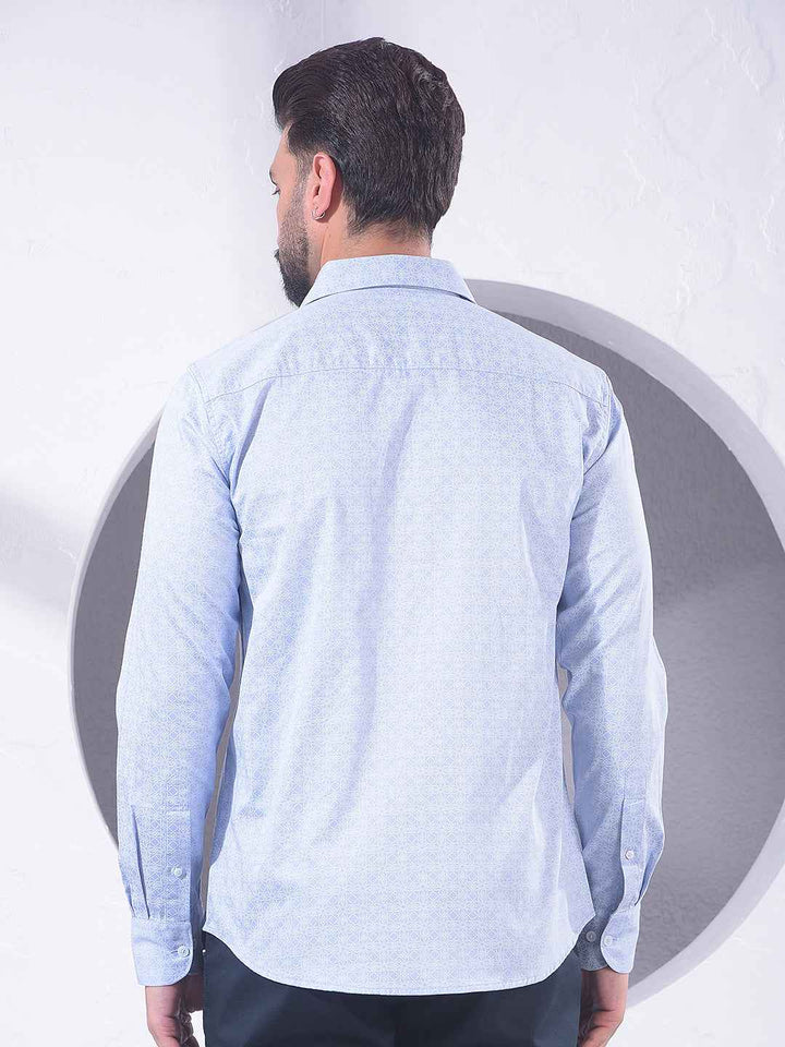 Blue Graphic Print Shirt