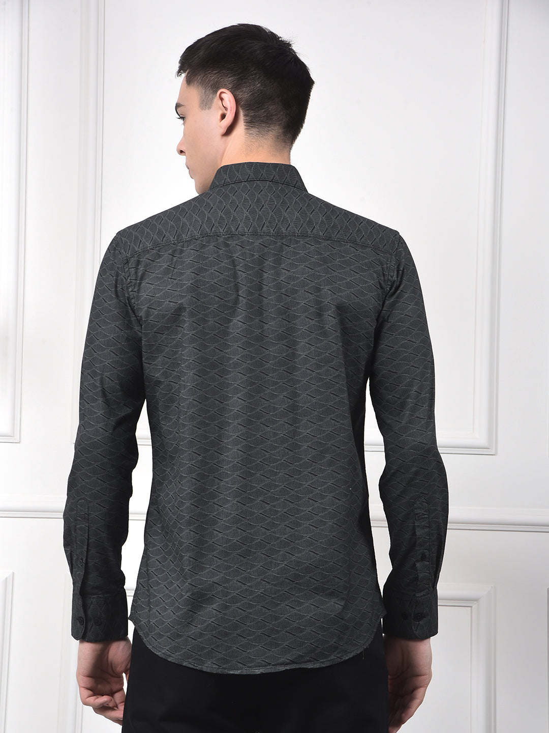 Black Printed 100% Cotton Shirt
