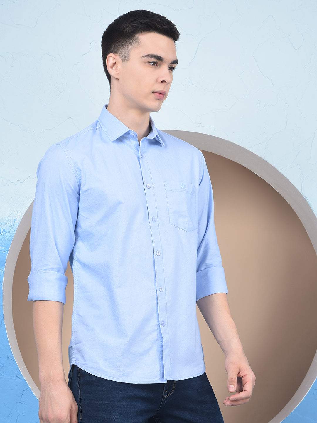 Fresh Aqua Casual Shirt