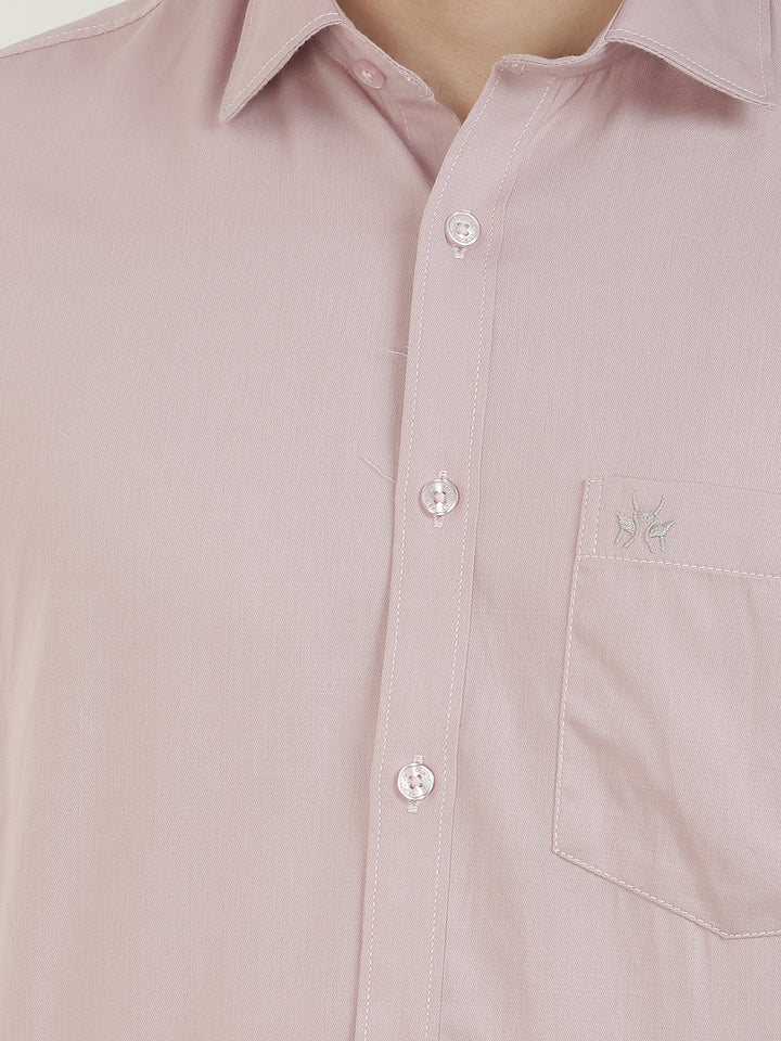 Structured Pastel Pink Shirt