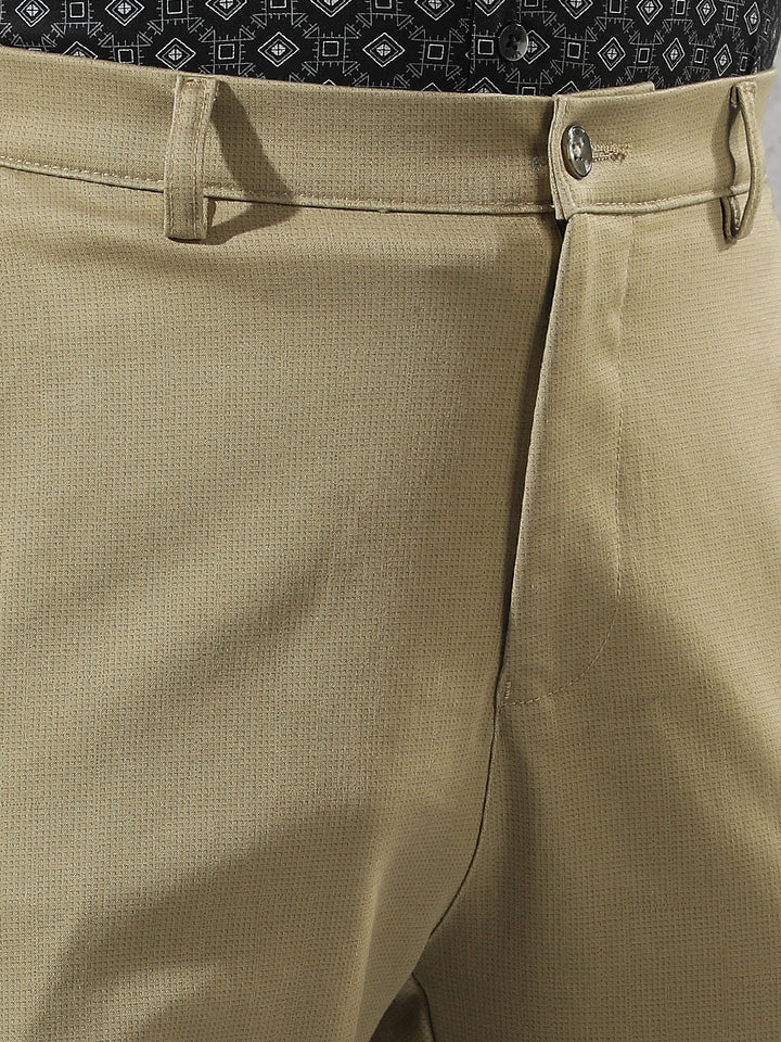 Tailored Beige Knitted Trousers