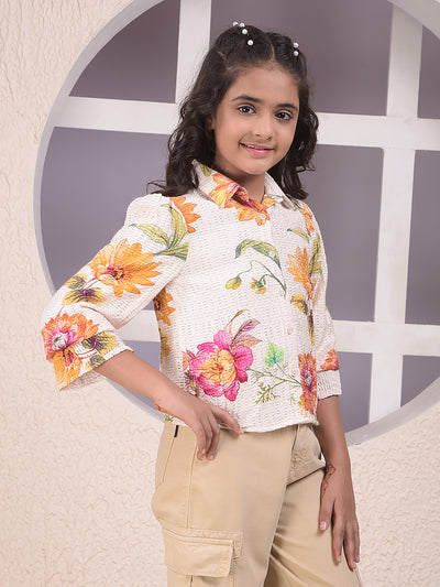 Multi-Color Floral Print Shirt