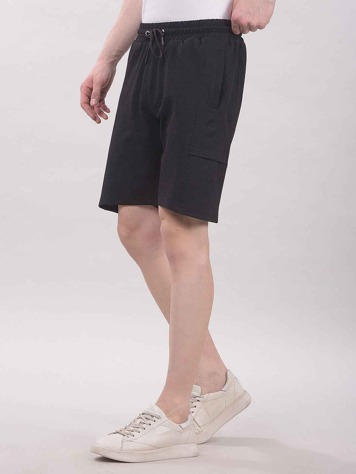 ZestNoir Utility Black Shorts