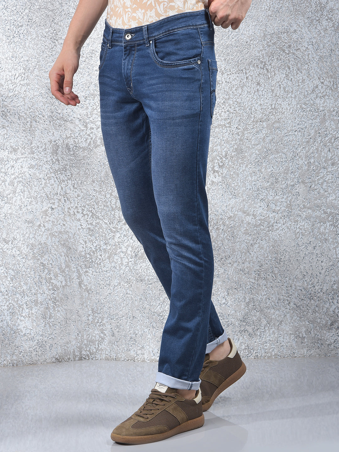 Stylish Tapered Blue Jeans