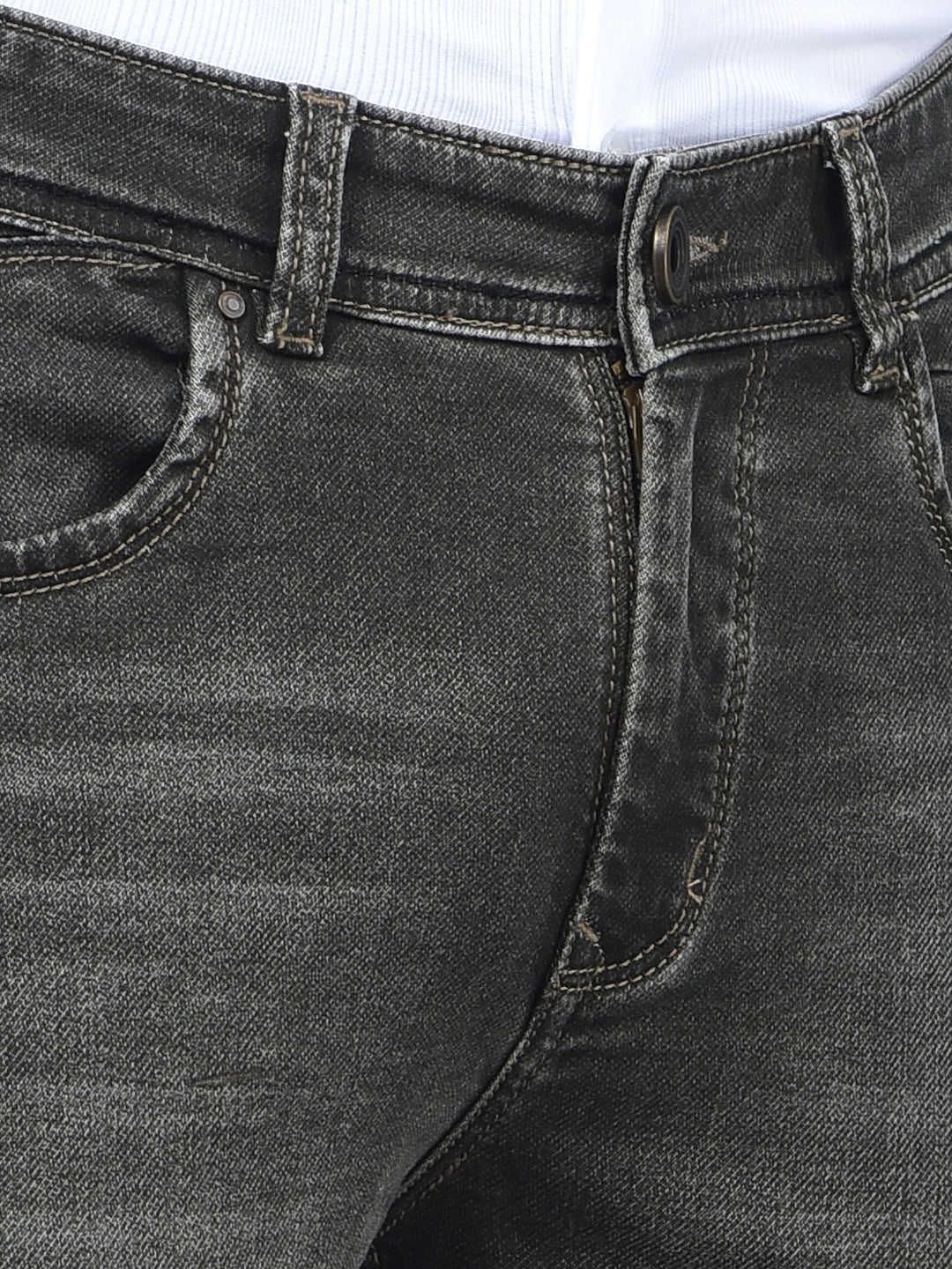 Olive Green Urban Slim Jeans