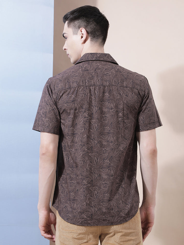 Cocoa Brown Printed Shirt