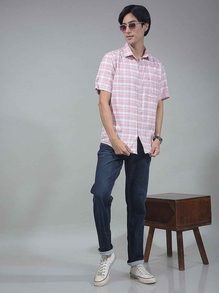 Soft Pink Check Shirt