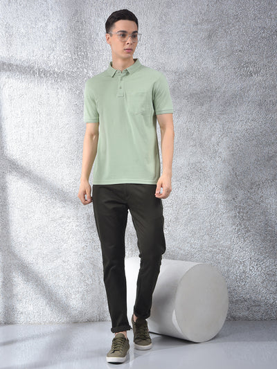 Green Polo Neck T-Shirt