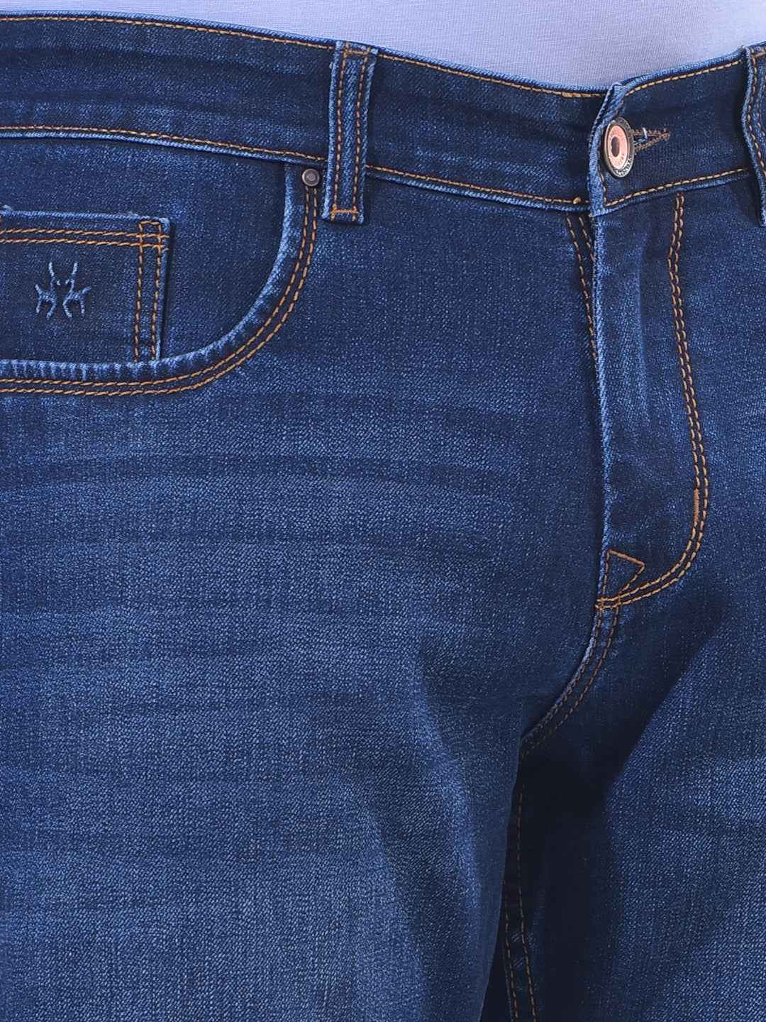 Blue Straight Vibrant Shade Jeans