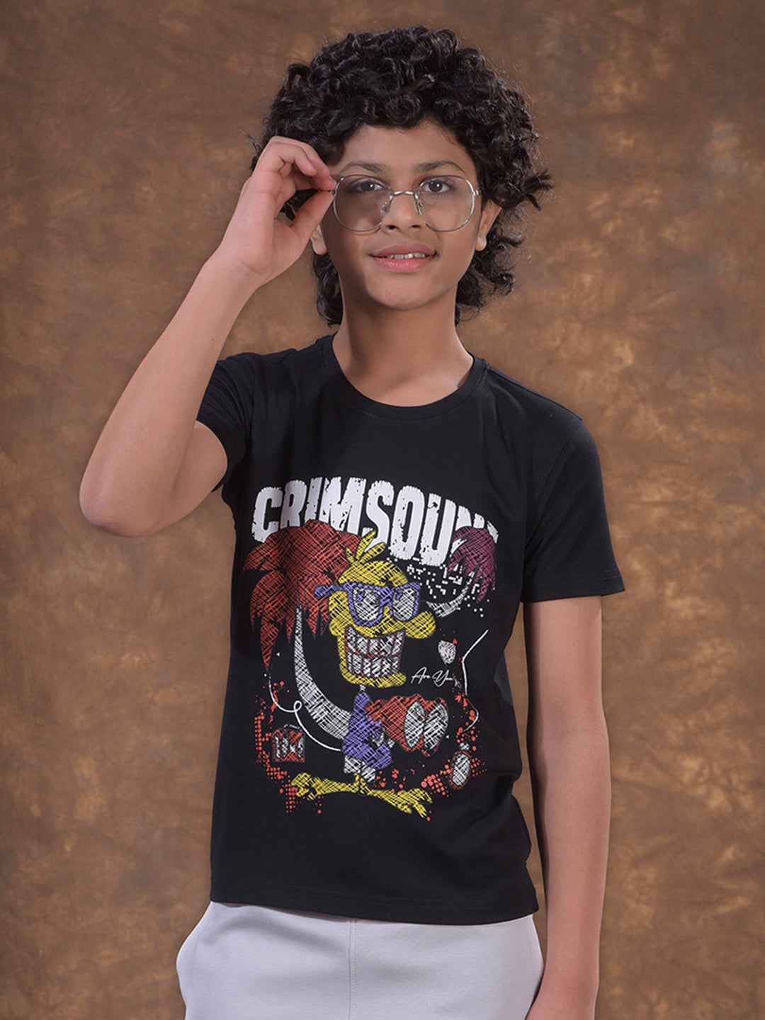 Black Graphic Print T-Shirt