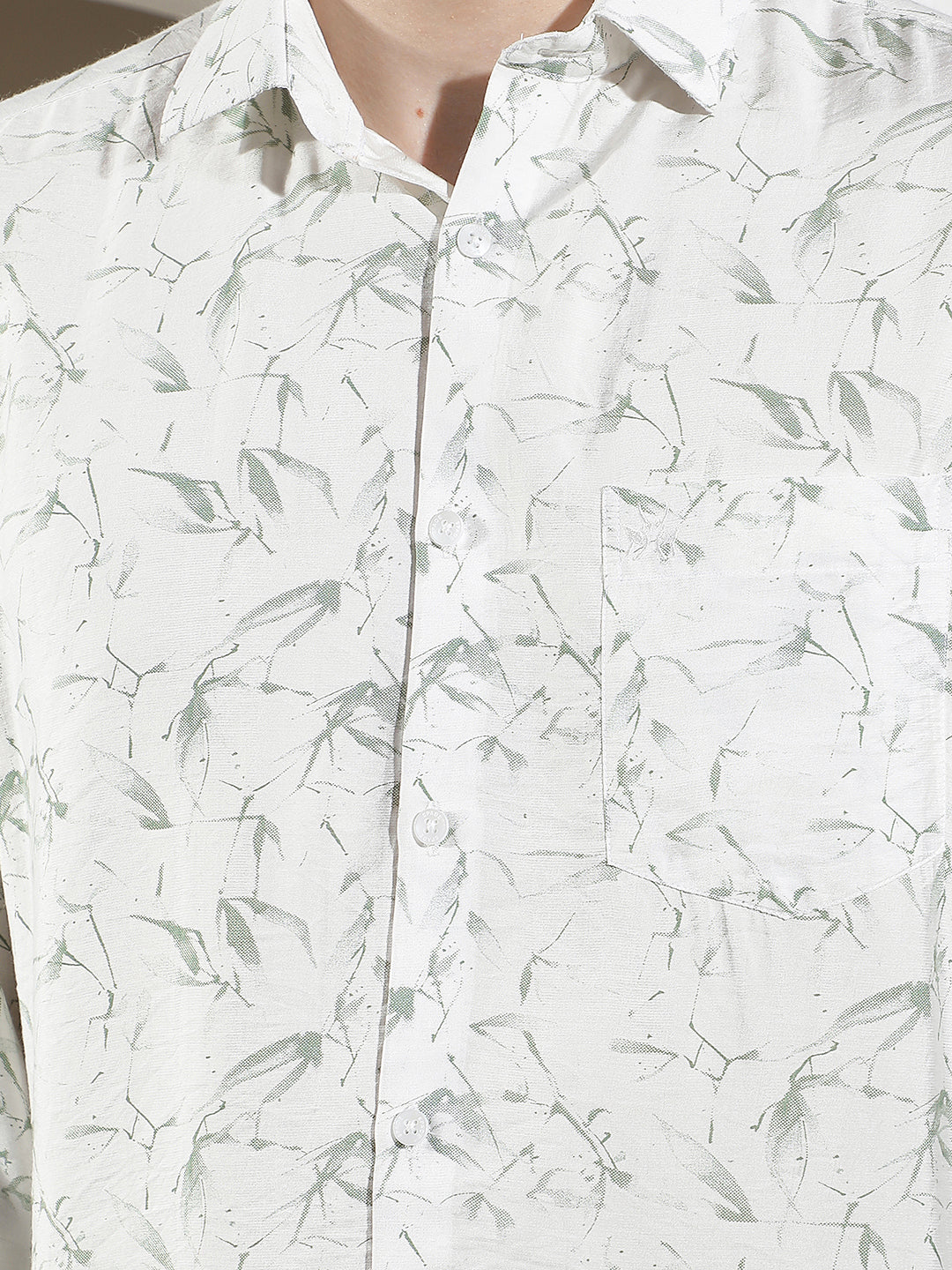 Green Floral Print Shirt