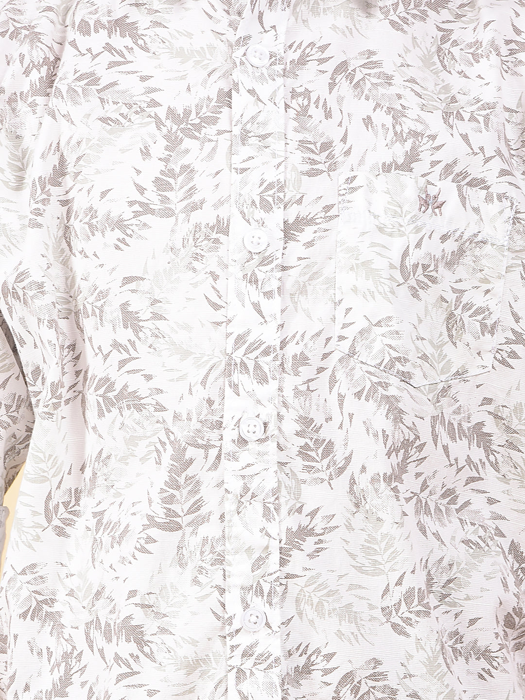 Spunky Green Floral Print Shirt