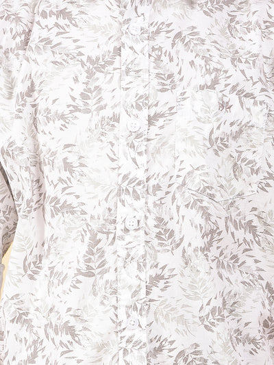 Spunky Green Floral Print Shirt