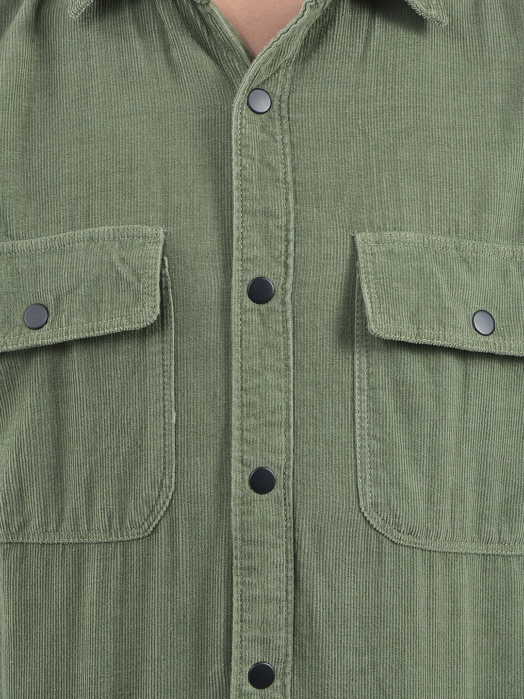 Green 100% Cotton Corduory Shirt