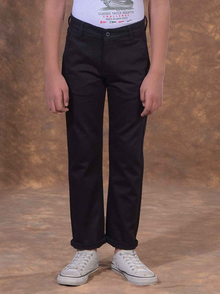 Black Textured Casual Shirt