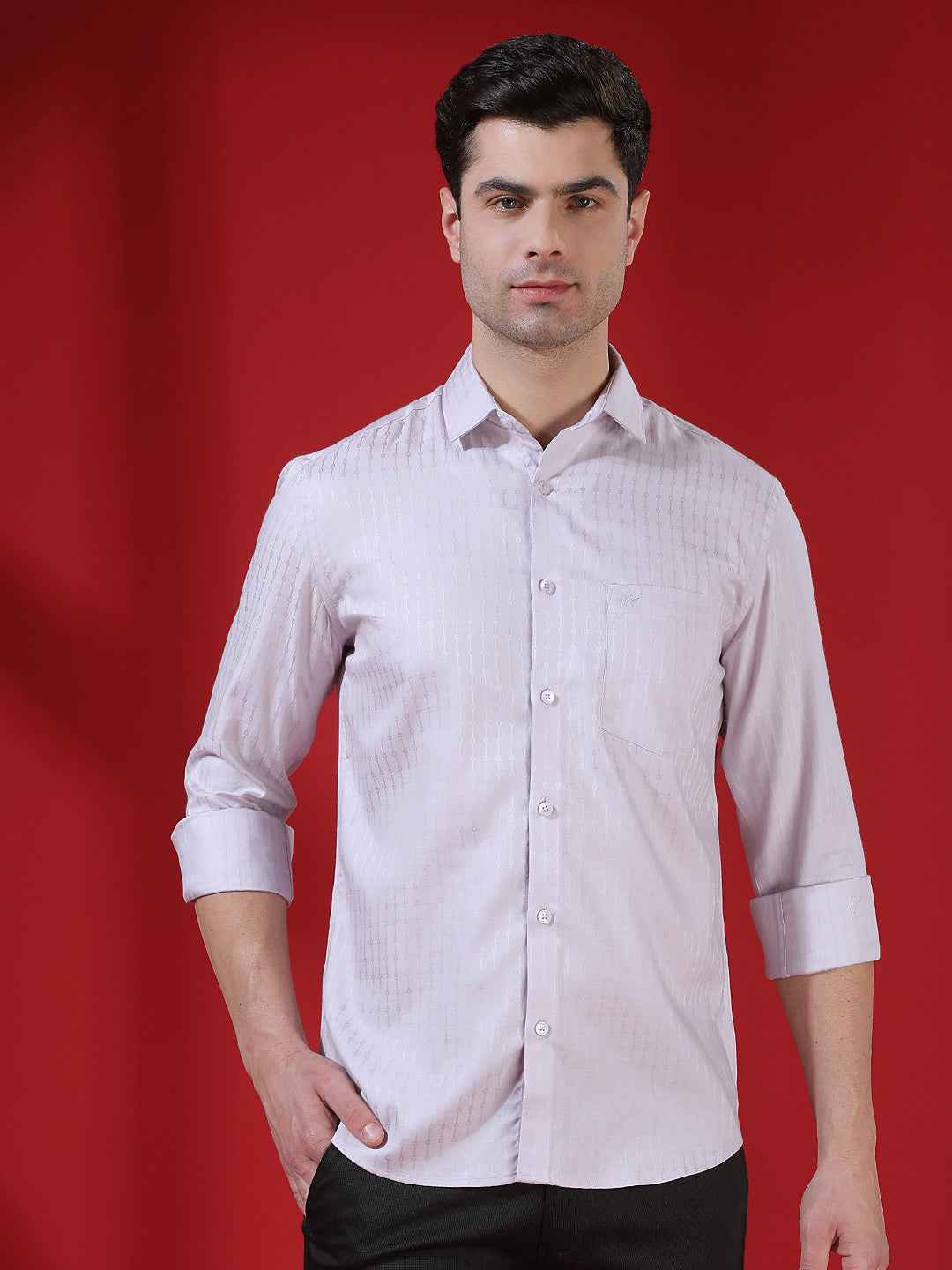 Purple Chic Print Shirt