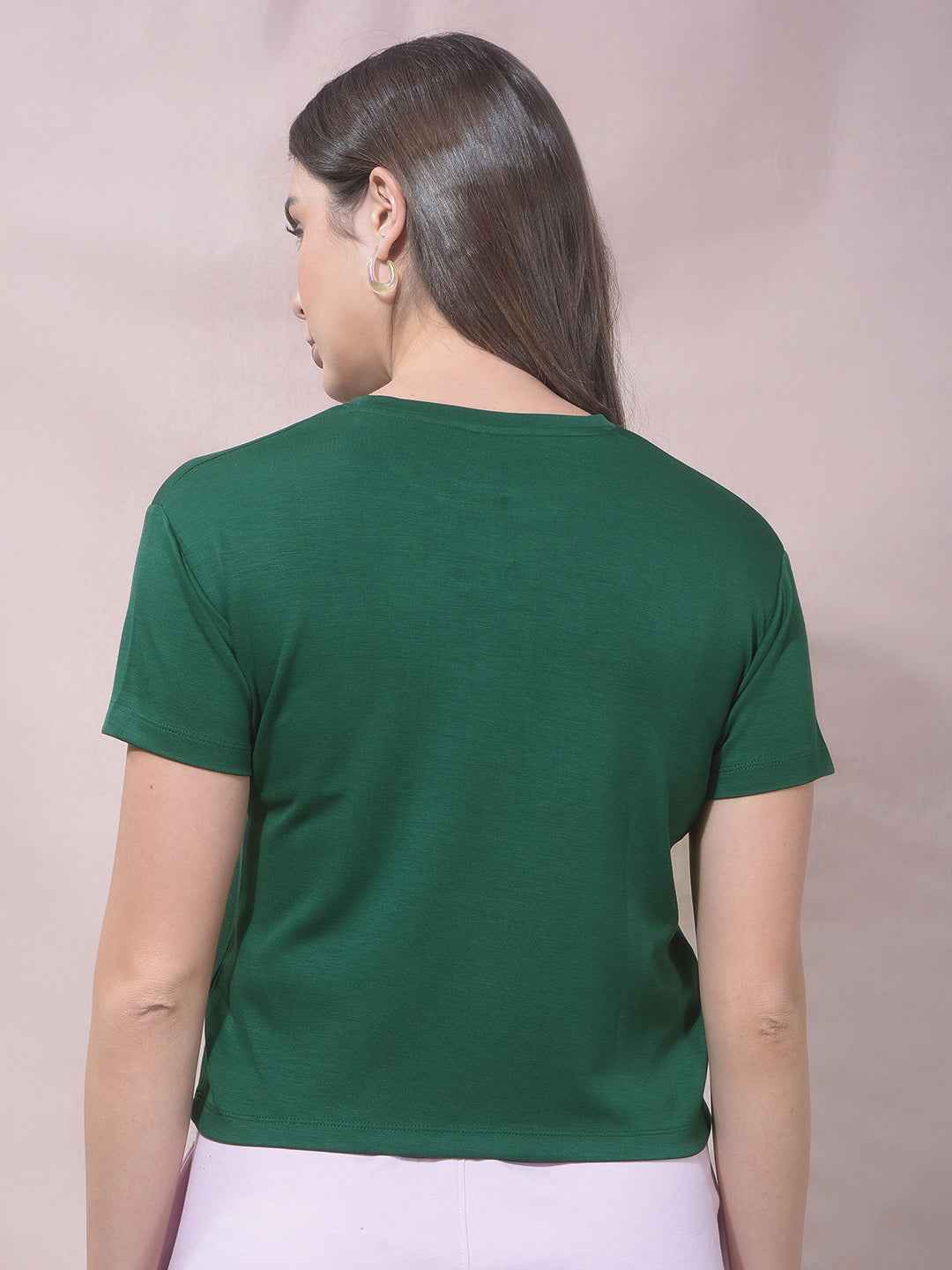 OrbitForest Green Cropped Tee