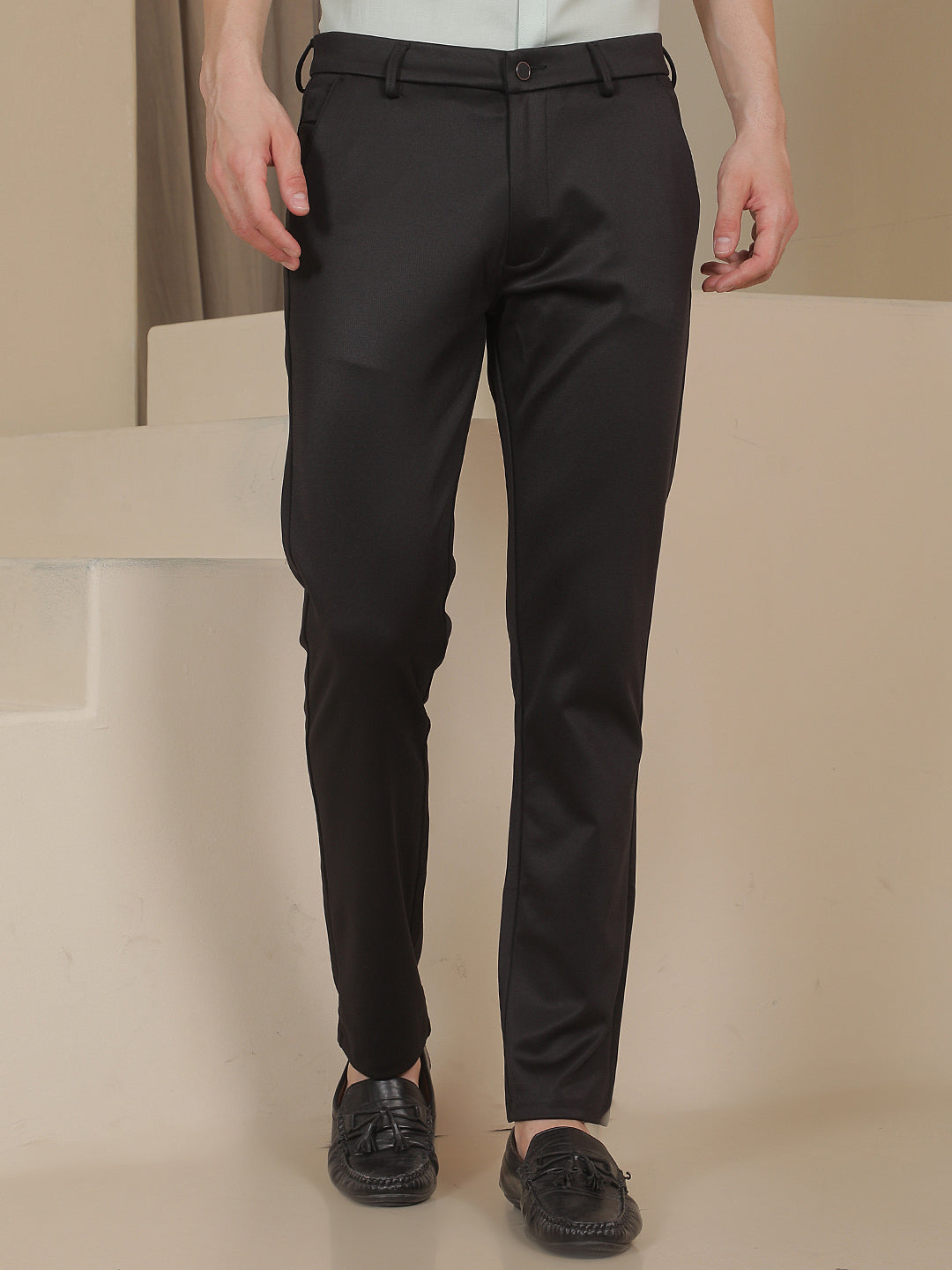 Classic Stealth Black Knitted Trousers