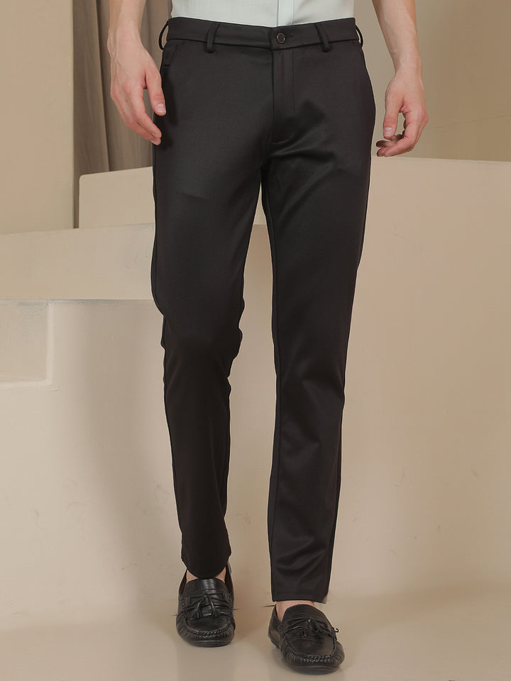 Classic Stealth Black Knitted Trousers