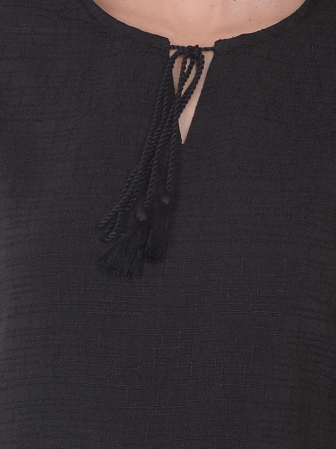 Black Embroidered Top