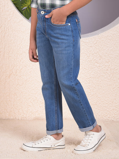 Swanky Navy Blue Straight Jeans