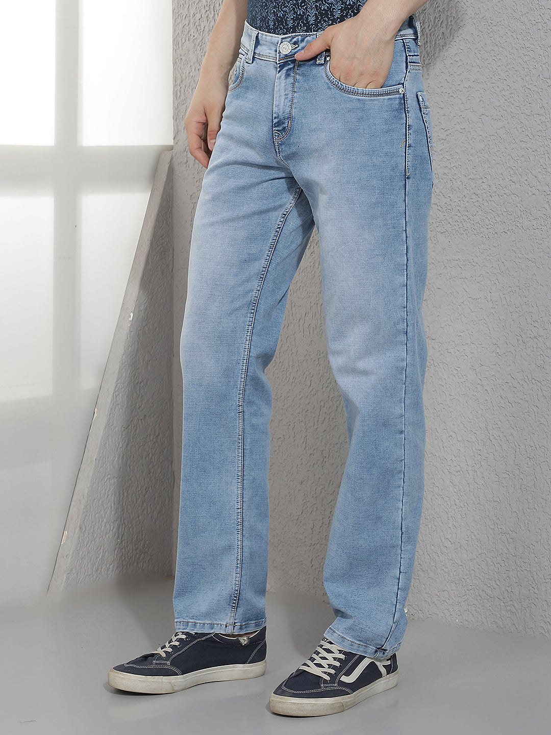 Trendy Sky Blue Washed Jeans