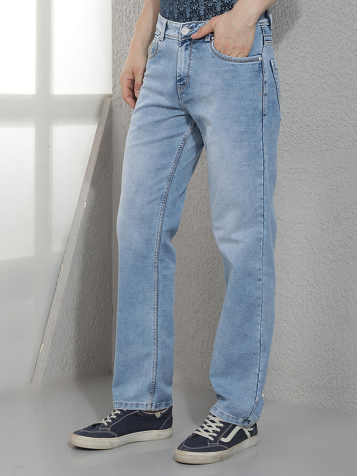 Trendy Sky Blue Washed Jeans