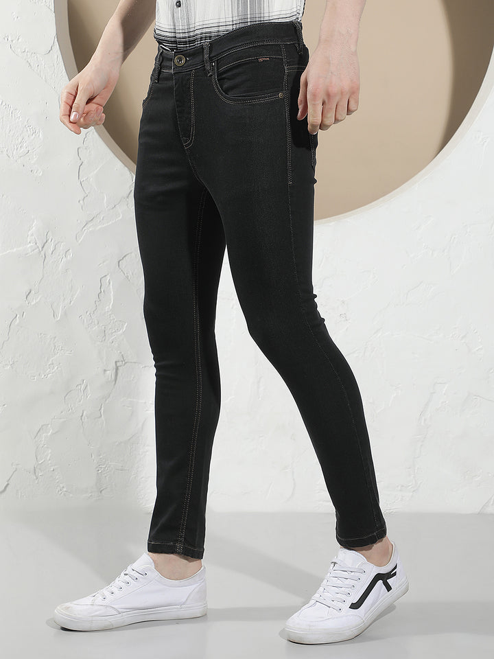 Sleek Pitch Black Skinny Jeans
