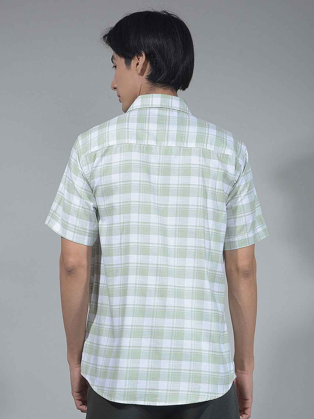 Olive Green Check Shirt