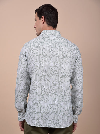 Green Floral Print Shirt