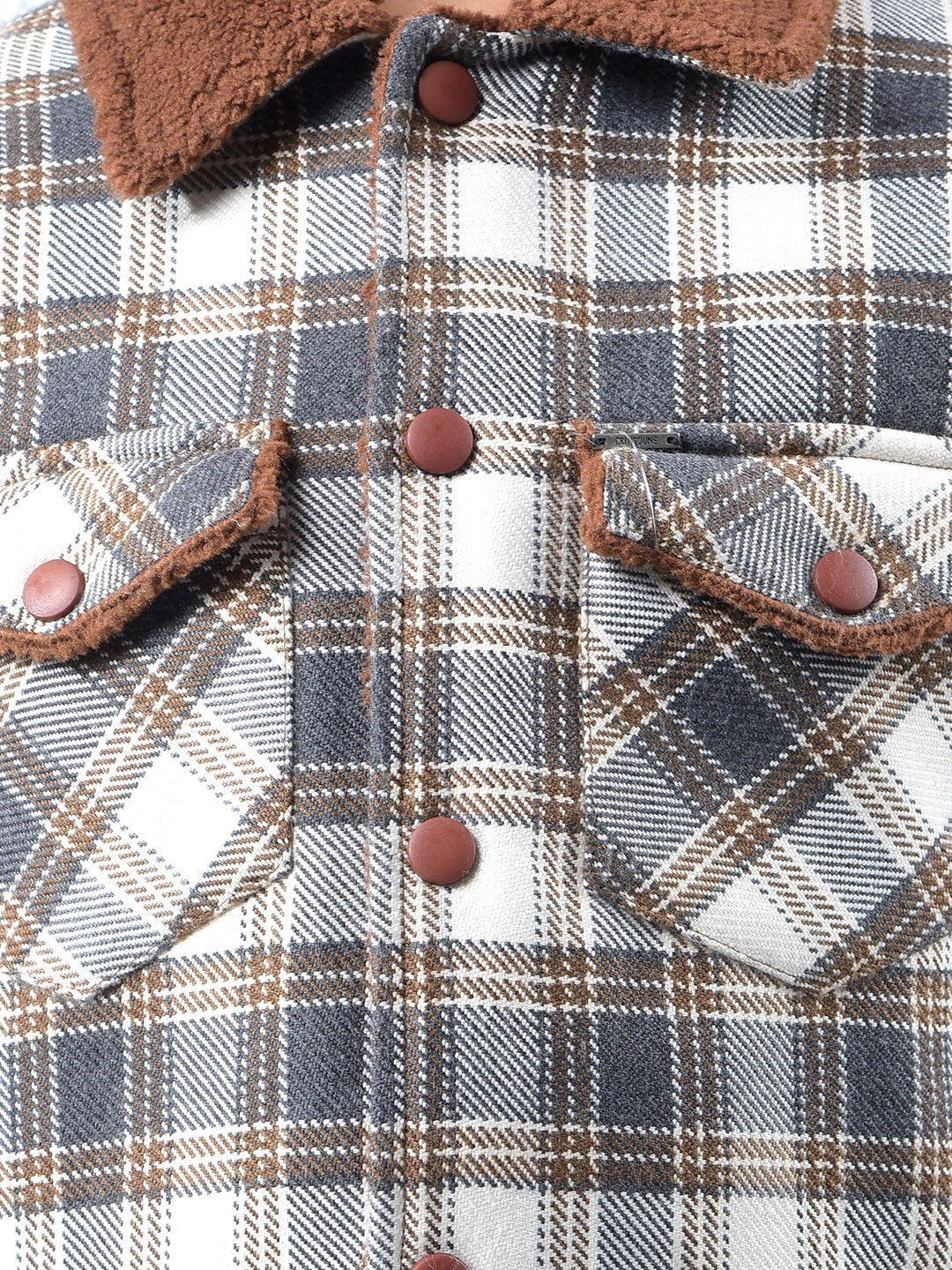rendy Brown Check Style Shacket