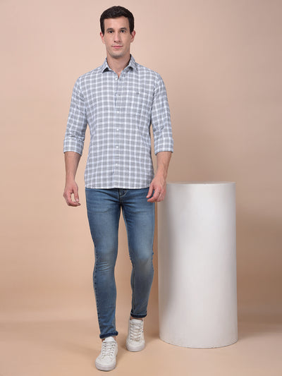 Sculpted Blue Skinny Jeans
