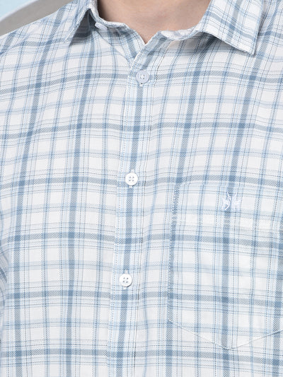 White Checked 100% Cotton Shirt