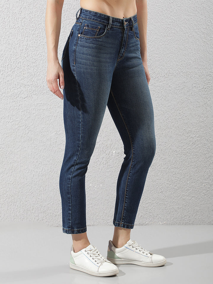 Tailored Ocean Blue Straight Jeans
