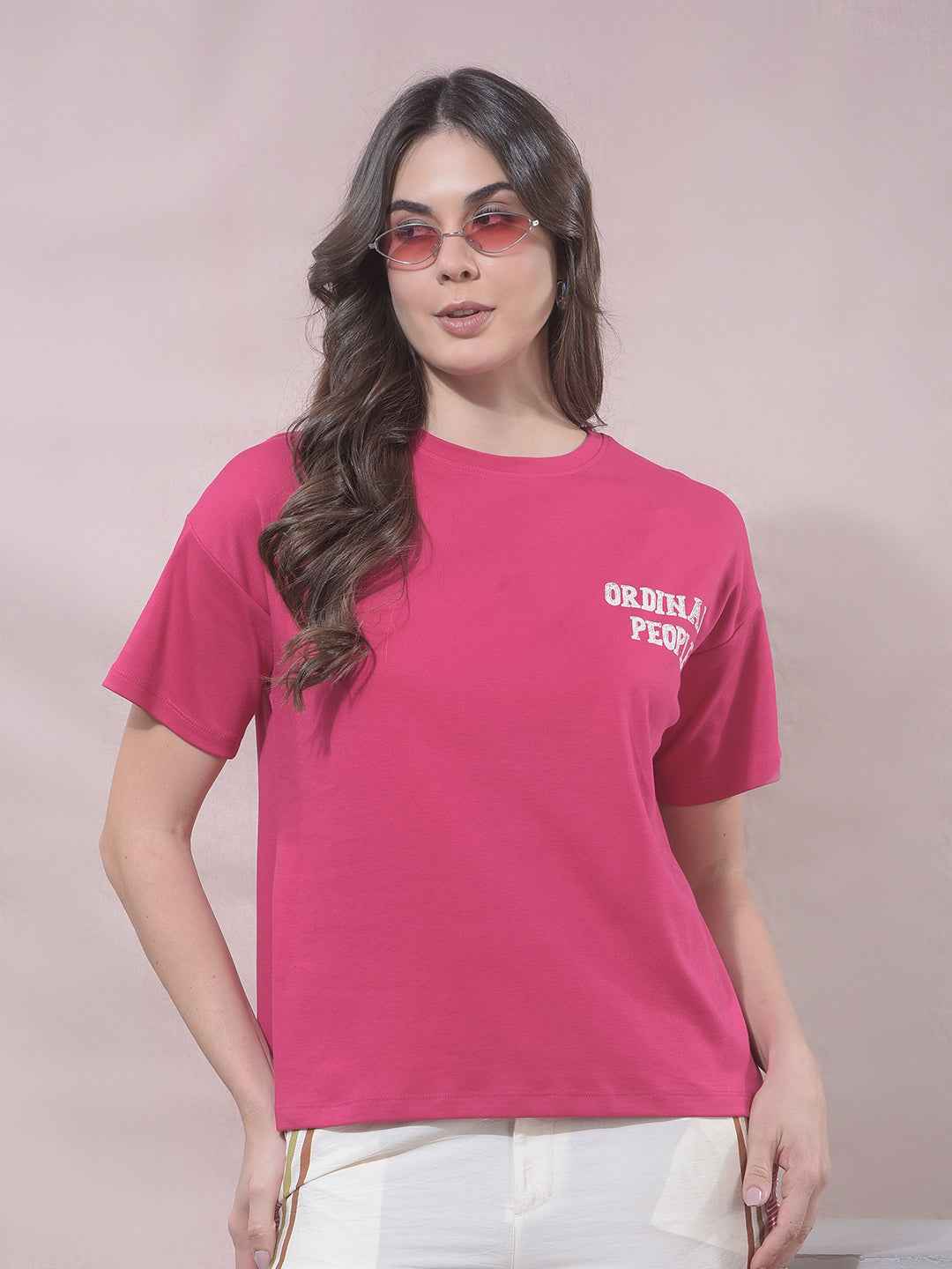 Pink Graphic Print T-Shirt