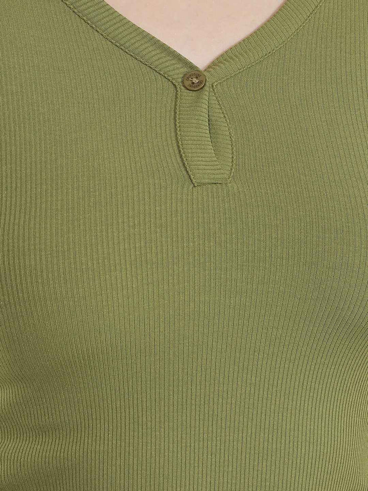 Olive Modal Crop T-Shirt