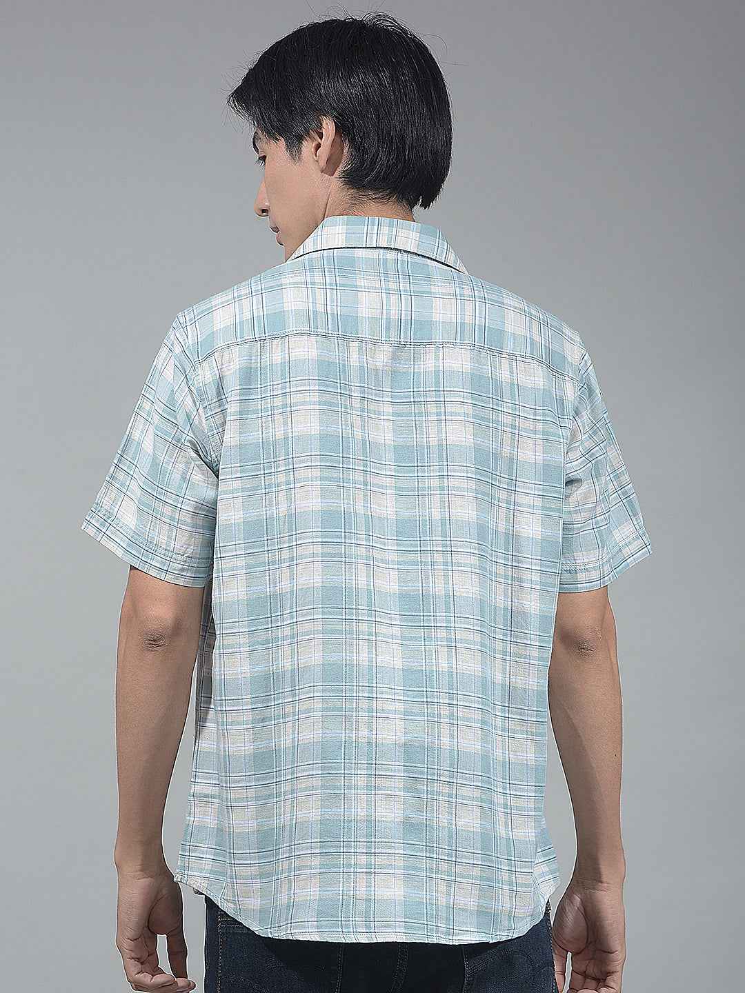 Green Checked Linen Shirt