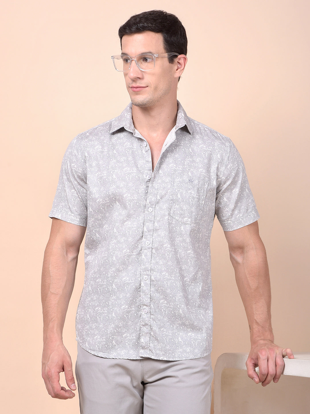 Iconic Grey Printed Shirt