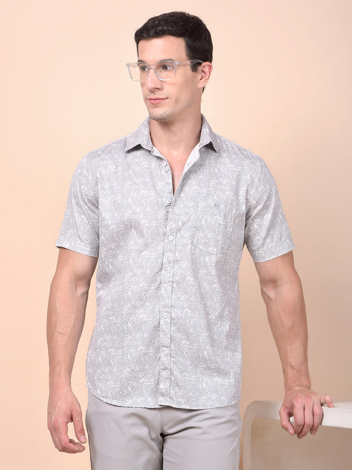 Iconic Grey Printed Shirt