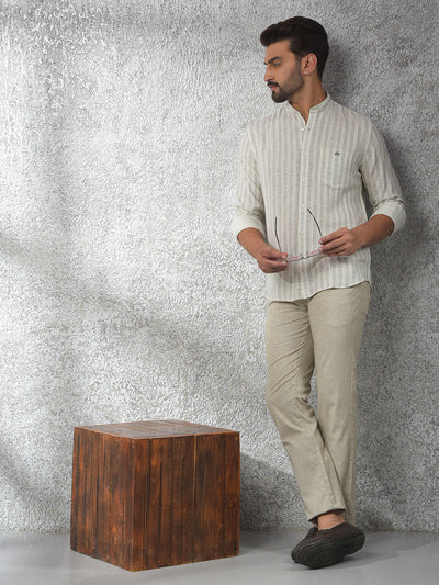 Urban Straight White Printed Shirt