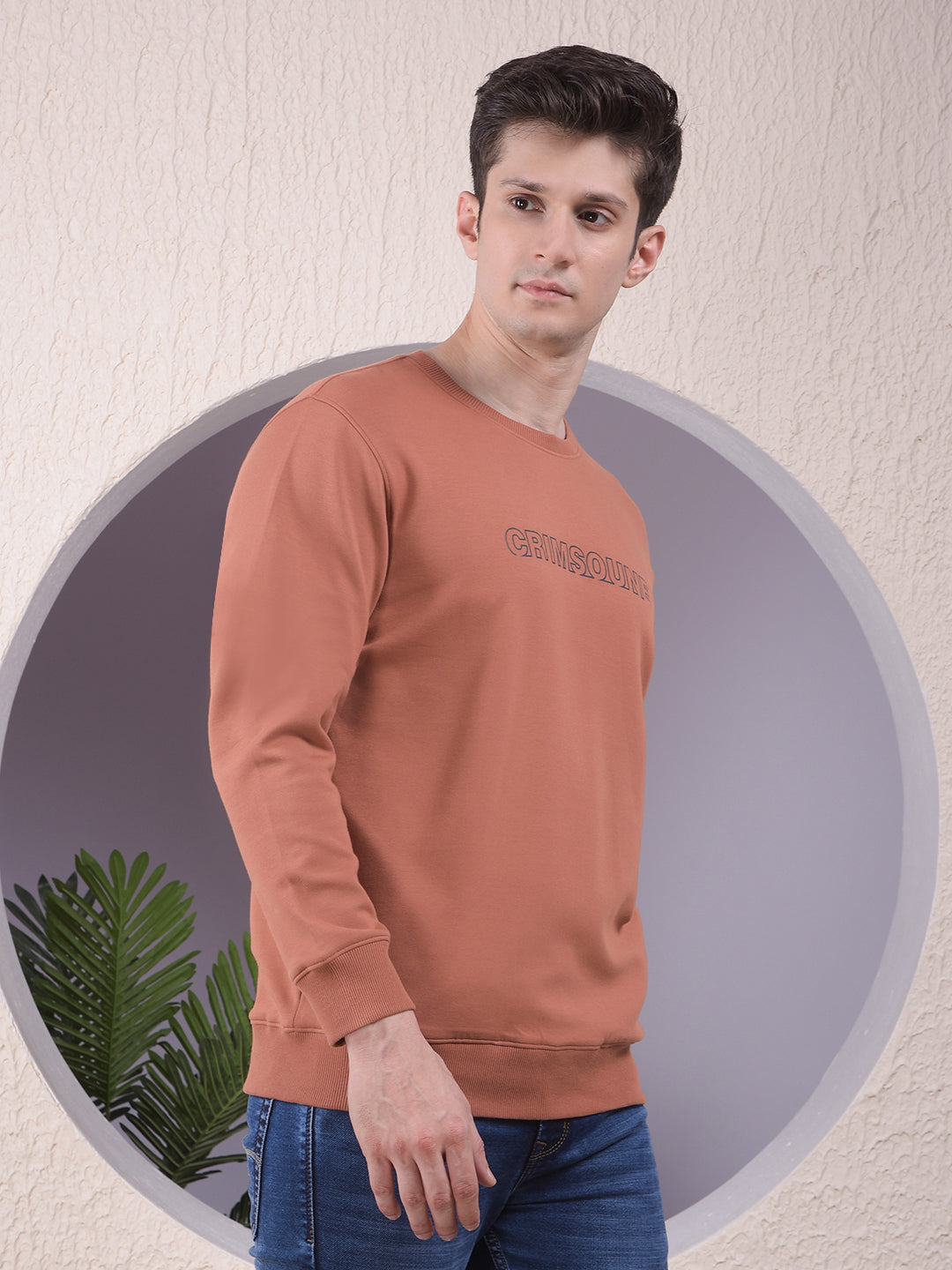 Red Typographic Print Sweatshirt
