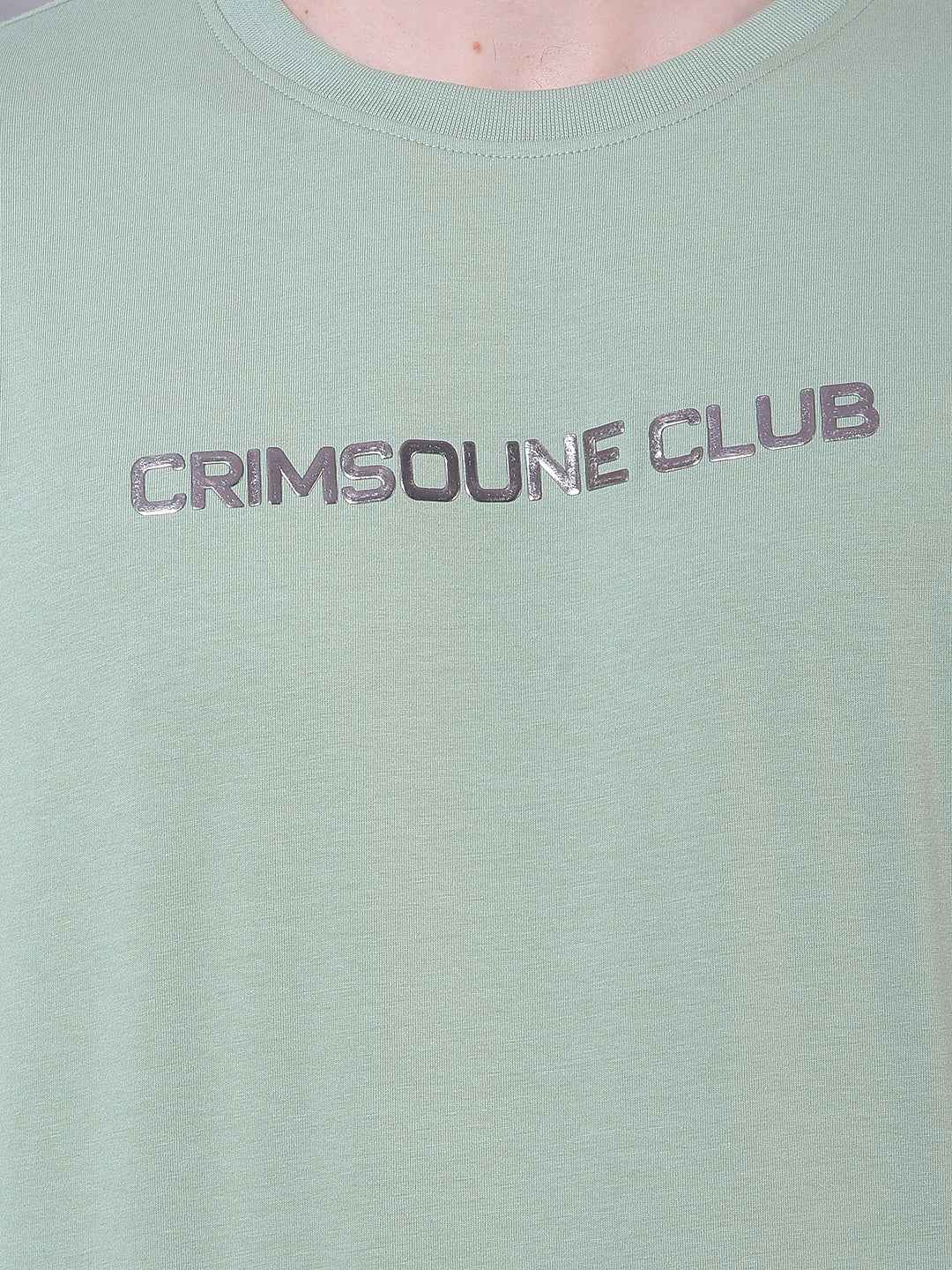 Green Typographic Print T-Shirt