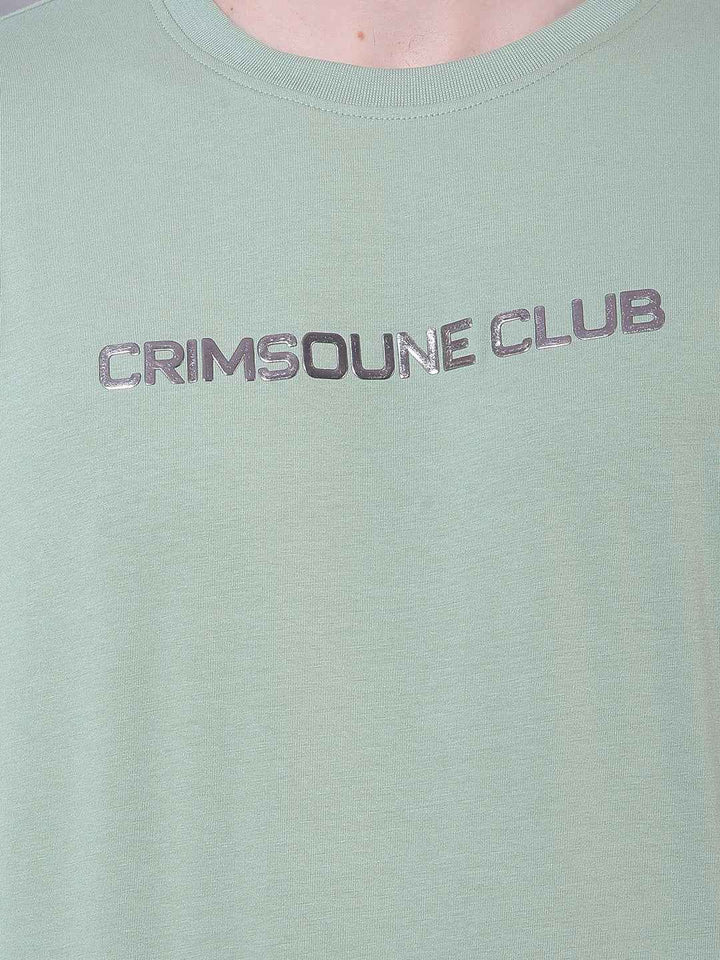 Green Typographic Print T-Shirt