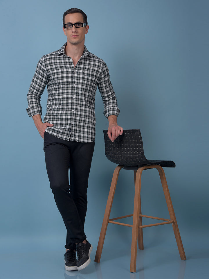 Green Checked 100% Cotton Shirt